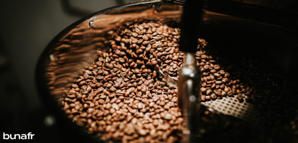 roasting coffee